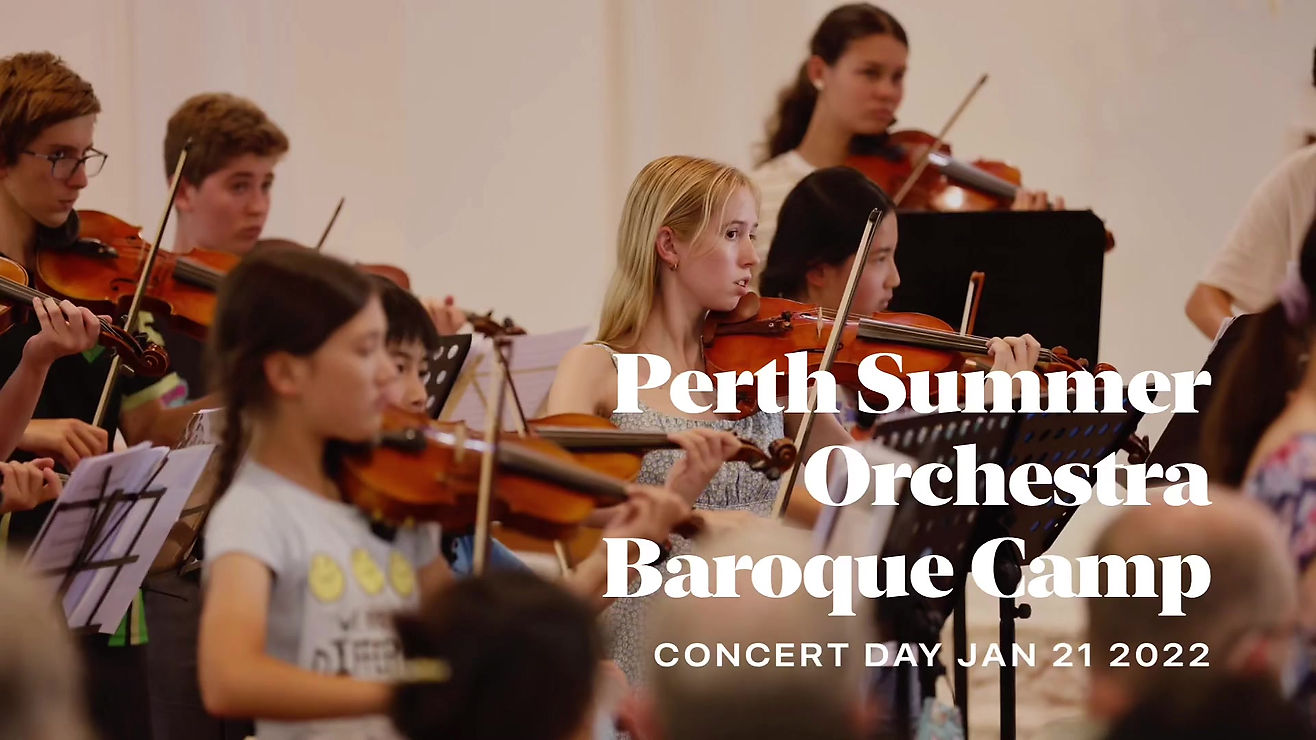 Perth Summer Orchestra Baroque Camp|concert day Jan 2022